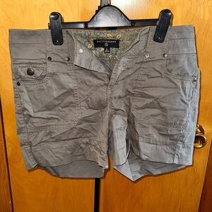 Dictionary Gray Cargo Shorts for Women
